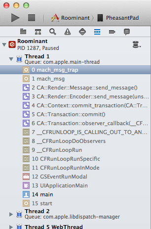 Calayer stack trace