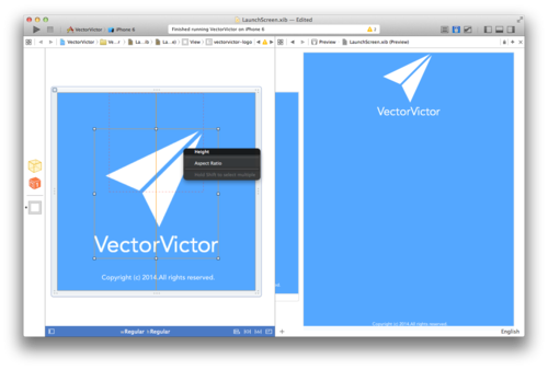 Vector assets with Xcode