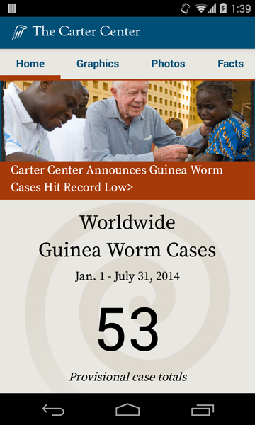 Guinea Worm Countdown to Zero app