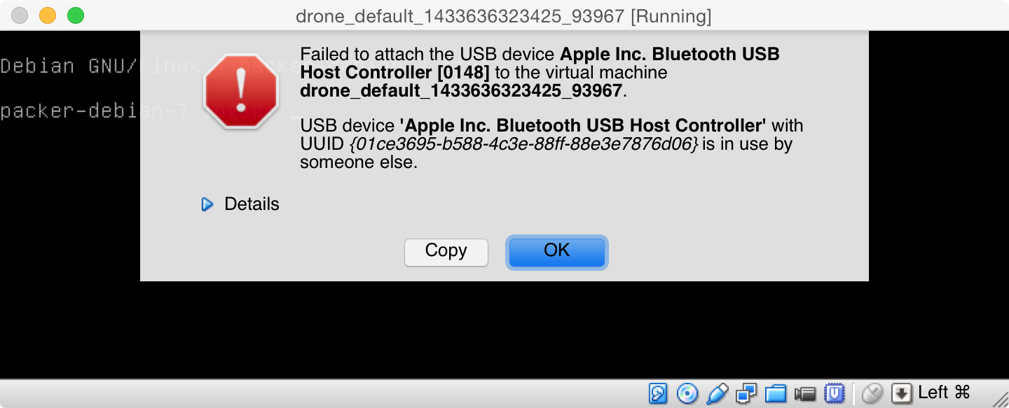 VirtualBox Cannot Attach Bluetooth