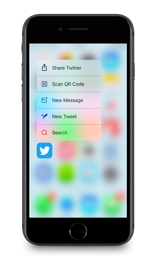 Quick-Launch options for Twitter