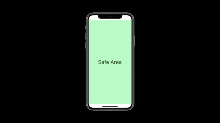 The safe area on the iPhone X keeps UI out of hte status bar and bottom area